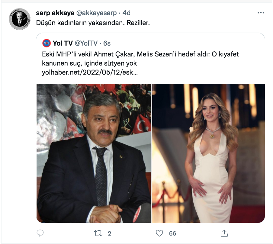 sarp akkaya dan melis sezen icin soylenen sok sozlere tepki